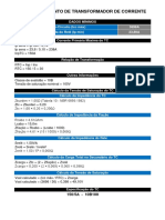 Dimensionamento de TC - 150-5A