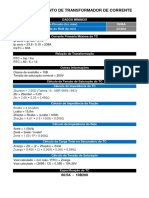 Dimensionamento de TC - 60-5A