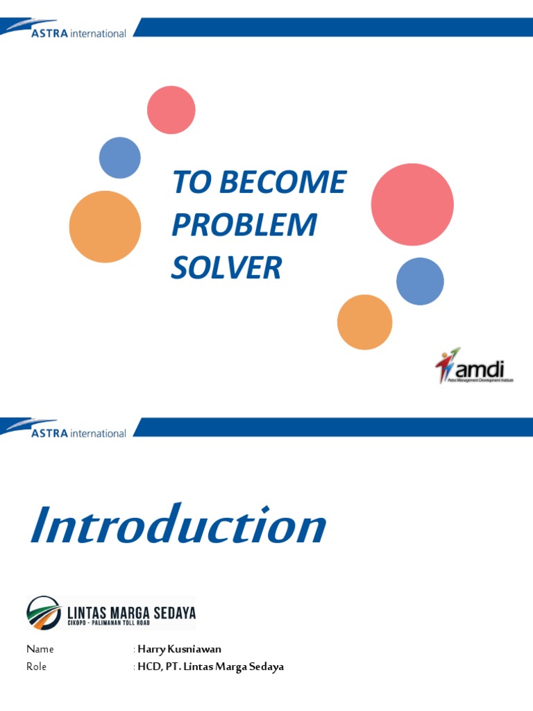 To Become A Problem Solver 2019 | PDF | Strategic Management ...
