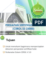 Persiapan Sertifikasi Halal (CEROL SS-23000) - 2019