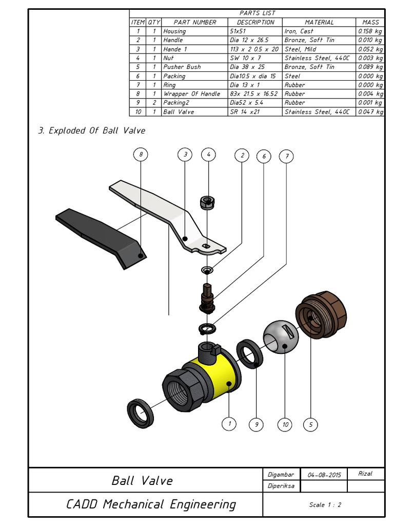 Ball Valve Explode | PDF