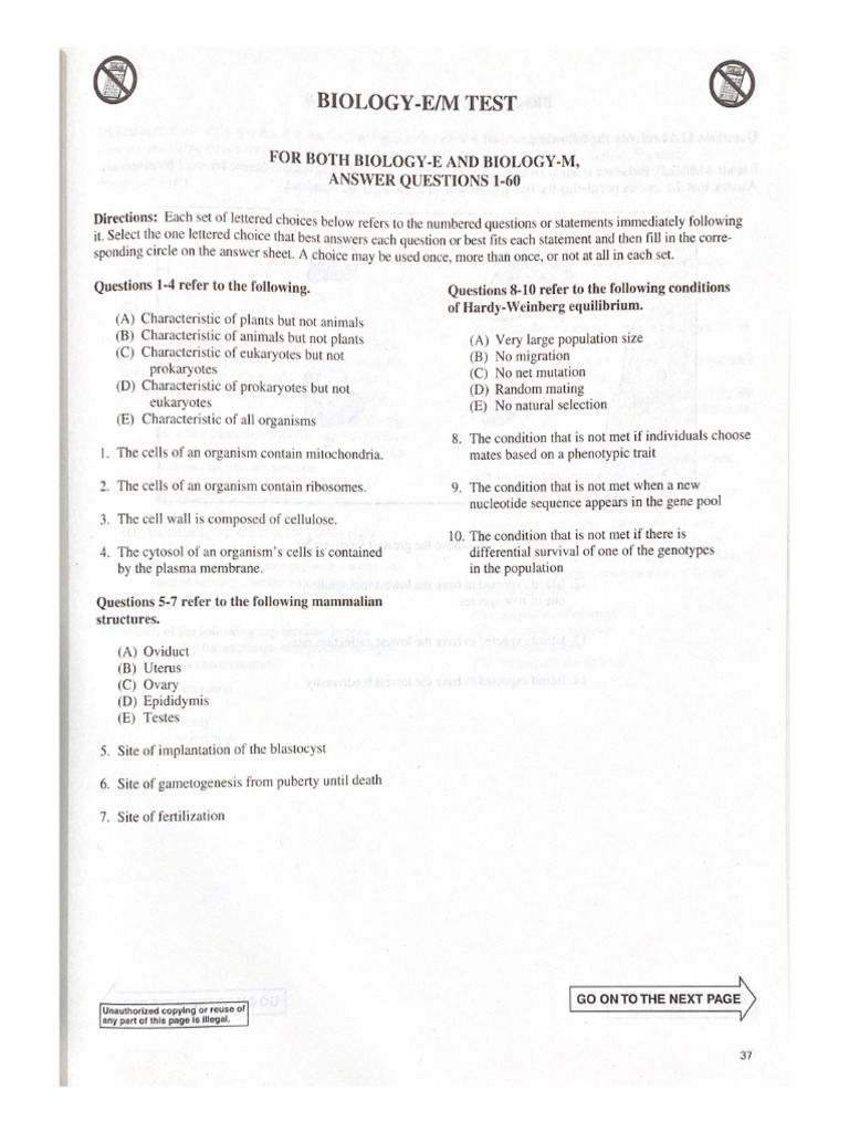 CollegeBoard TEST 1 | PDF