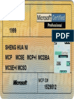 Microsoft Certificates Card