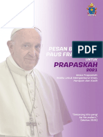 Pesan Paus Fransiskus Prapaskah 2021