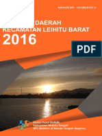 Statistik Daerah Kecamatan Leihitu Barat 2016