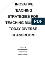 Innovative Teaching Strategies For Teaching Music in Today Diverse Classroom