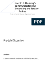 Experiment 15: Hinsberg's Method For Characterizing Primary, Secondary, and Tertiary Amines