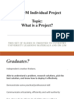 Topic 1 - What Is A Project