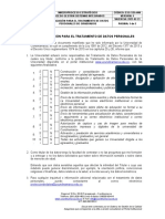 Autorización para El Tratamiento de Datos Personales: WWW - Ucundinamarca.edu - Co