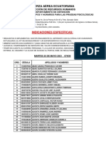 Indicaciones y Grupos Pruebas Psicológicas