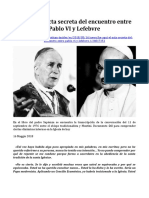 He Aquí El Acta Secreta Del Encuentro Entre Pablo VI y Lefebvre (La Stampa) 2018
