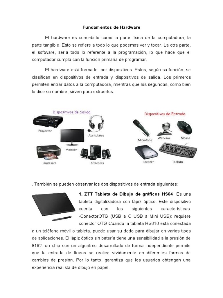 Fundamentos del Hardware en Computación | PDF | Unidad Central de ...