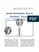 Social Institution: Key To Students' Success