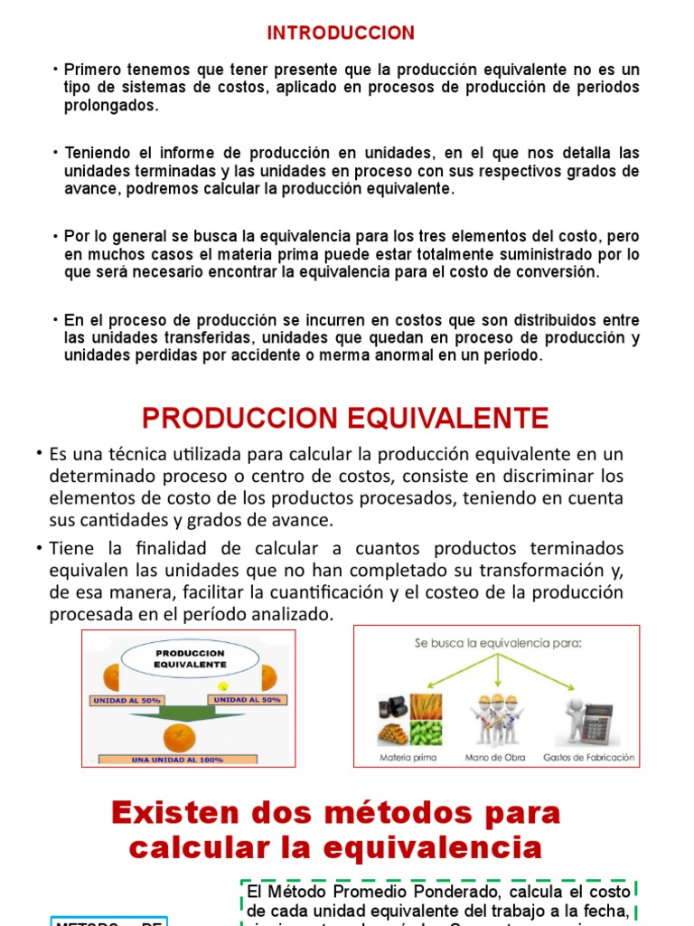 Exposicion Produccion Equivalente | PDF | Costo | Business