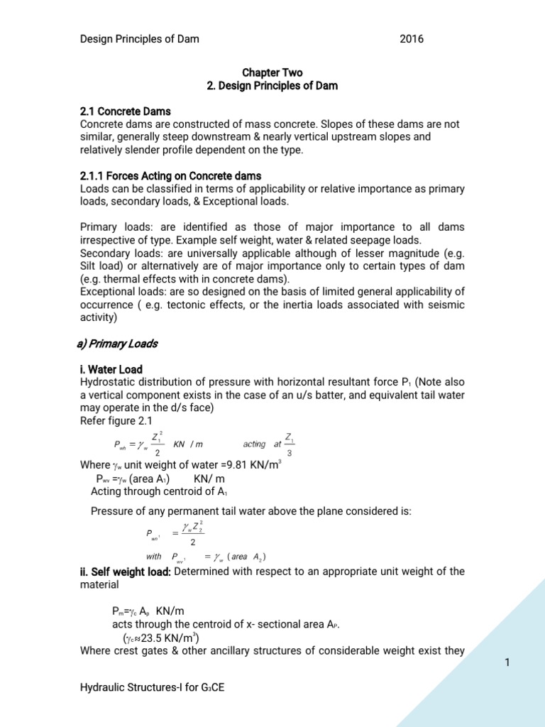 Concrete Dam Design Principles Explained | PDF | Soil Mechanics ...