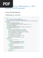 Spring MVC 5 + Hibernate 5 + JSP + MySQL CRUD Tutorial