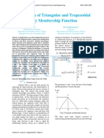 Comparison of Triangular and Trapezoidal Fuzzy Membership Function