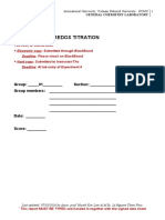 Experiment 3: Redox Titration