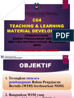 C04 - Teaching & Learning Material Development