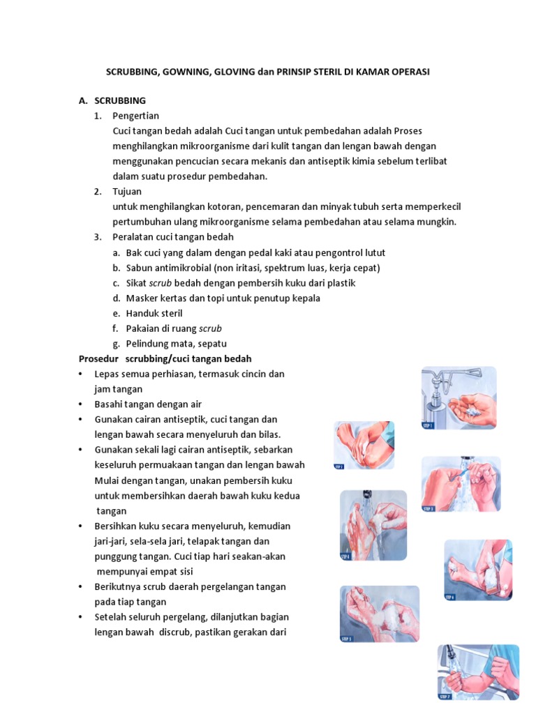 Scrubbing, Gowning, Gloving | PDF
