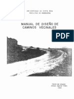 Manual de Diseno de Caminos Vecinales: Universidad de Costa Rica Facultad de Ingenieria