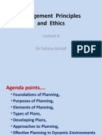 Management Principles and Ethics: DR Fatima Ashraf