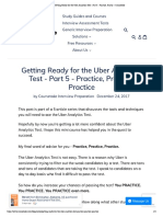 Getting Ready For The Uber Analytics Test - Part 5 - Practice, Practice, Practice