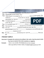 Chapter 1 Exercise Tense