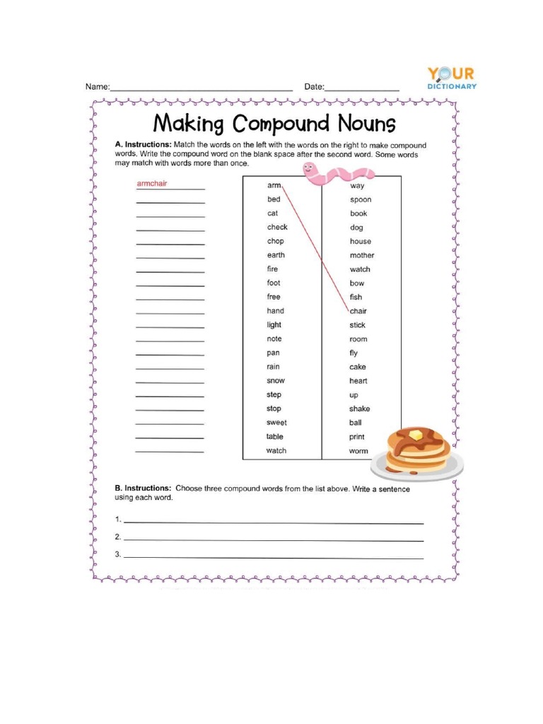 Compound Noun Worksheet | PDF