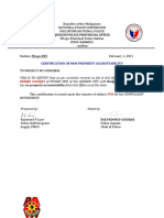 Certification of Non-Property Accountability of PCPT SALVADOR D CAGUJAS