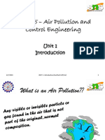 CE8005 - Air Pollution and Control Engineering: Unit 1