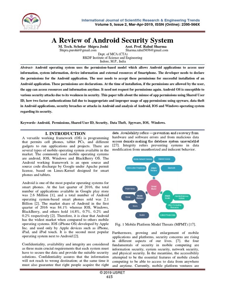 A Review of Android Security System | PDF | Android (Operating System ...