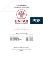 Tugas Mata Kuliah Menggambar Mesin (CAD) : Program Studi S1 Teknik Mesin Fakultas Teknik Universitas Tarumanagara 2021