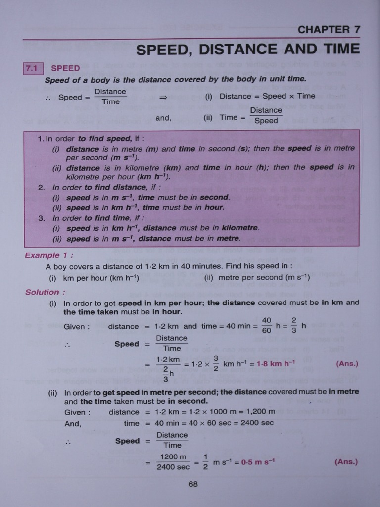Chapter-07 Speed, Distance & Time | PDF
