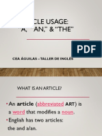 Los Artículos en Inglés The & A - An