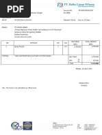 BLW/INV38/04/2020: Note: This Invoice Is Not Valid Whitout Our Official Stamp