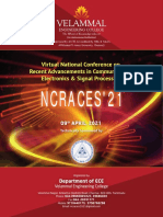 Ncraces'21: Virtual National Conference On Recent Advancements in Communication, Electronics & Signal Processing