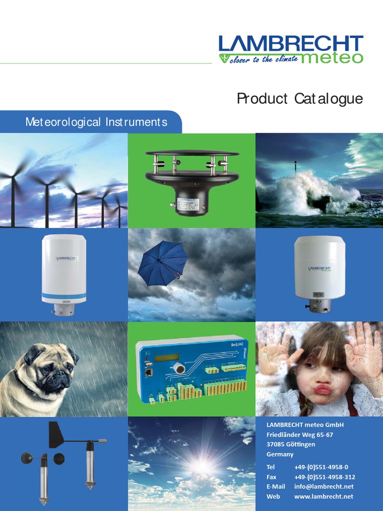 Product Catalogue: Meteorological Instruments | PDF | Sensor | Wind Speed