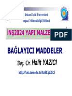 Yapı Malzemesi - BAGLAYICI - MADDELER