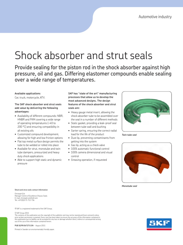 Shock Absorber and Strut Seals | PDF | Pipe (Fluid Conveyance ...