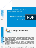 Session 23 - 24 MGMT6256 Marketing Helping Buyers Buy