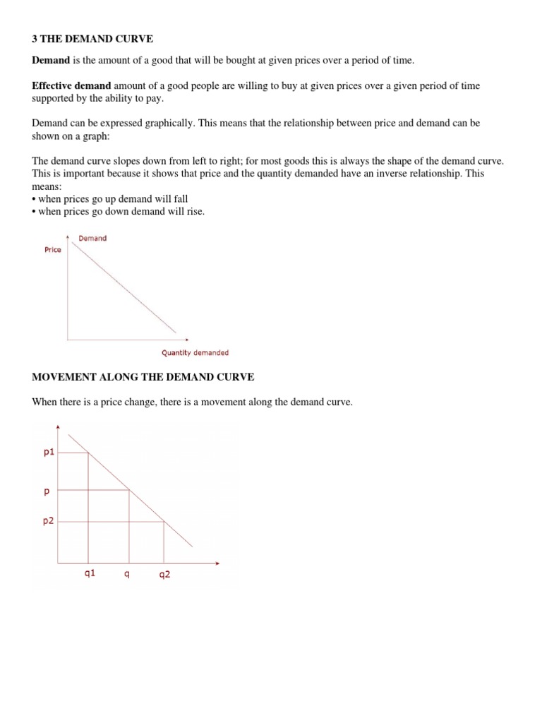 3 & 4 The Demand Curve | Download Free PDF | Demand Curve | Demand