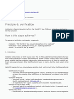 Principle 6: Verification: How Is This Stage Achieved?
