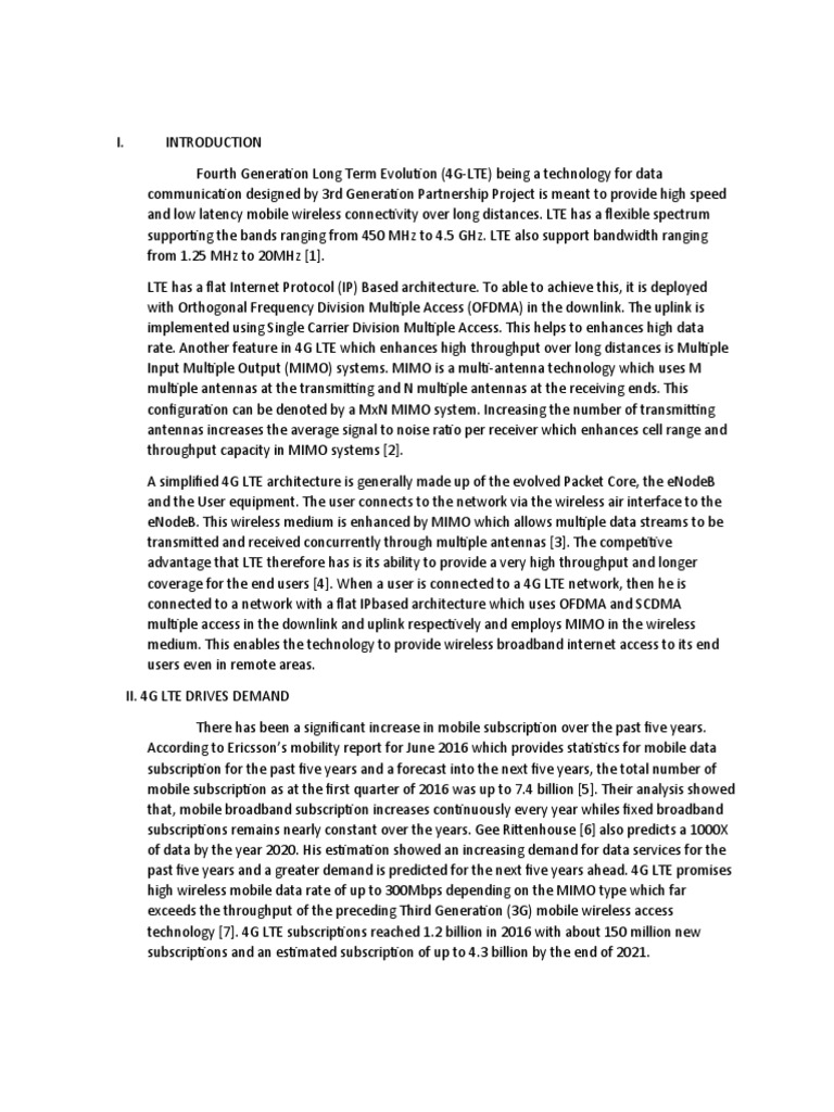 4G LTE Technology and Network Planning | PDF | 4 G | Mimo