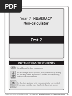 Year 7: Numeracy Non-Calculator