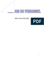 Gestion Du Personnel - Hotellerie