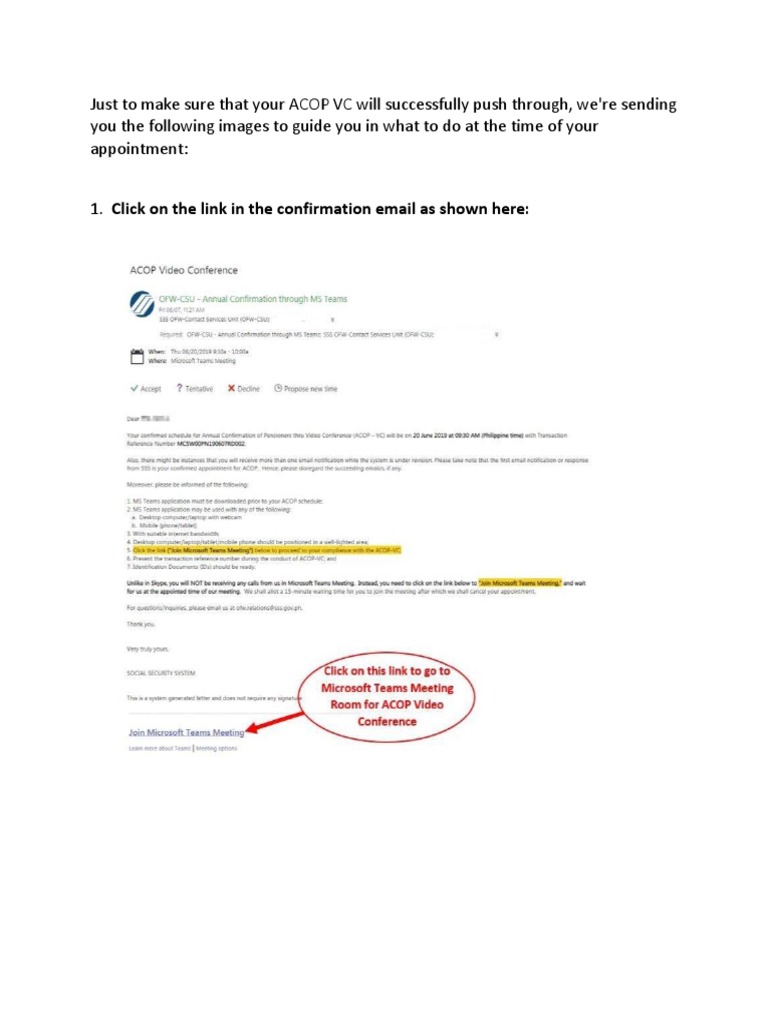 ACOP Video Conference Joining Guide | PDF | Career & Growth | Business