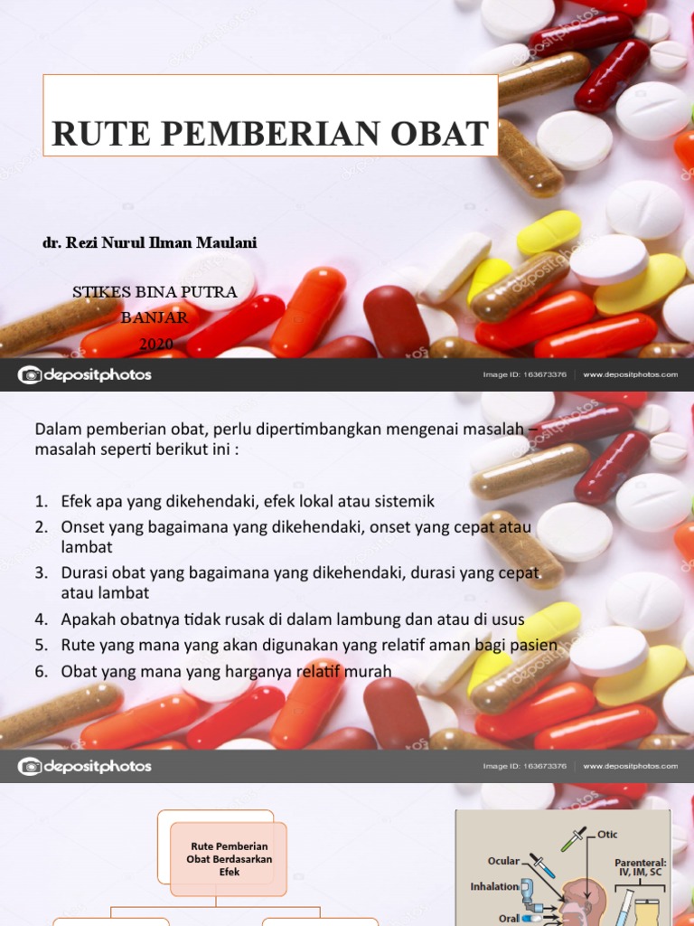 Rute Pemberian Obat dan Durasi Efek | PDF | Kesehatan Holistik