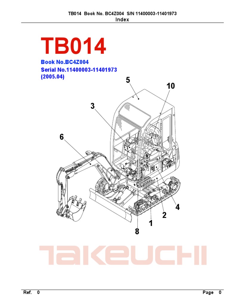Parts Manual TB014 BC4Z004 | PDF | Piston | Screw