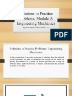 Solutions To Practice Problems, Module 3: Engineering Mechanics